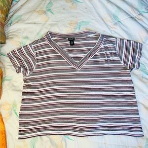 Adborbs vintage Y2K striped crop top 16W